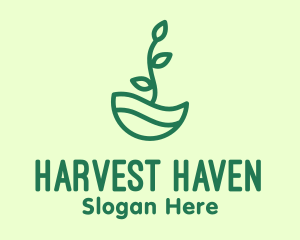 Green Natural Eco Plant logo design