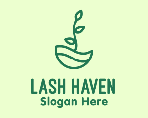 Green Natural Eco Plant logo design