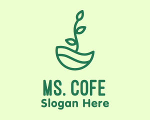 Green Natural Eco Plant logo design