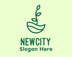 Green Natural Eco Plant logo design