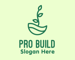 Green Natural Eco Plant logo design