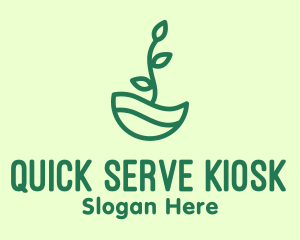 Green Natural Eco Plant logo design