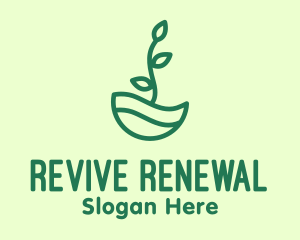 Green Natural Eco Plant logo design