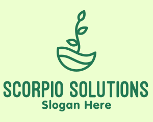 Green Natural Eco Plant logo design