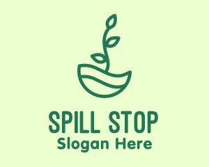 Green Natural Eco Plant logo design