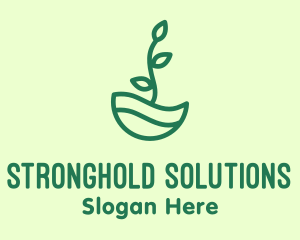 Green Natural Eco Plant logo design