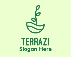 Green Natural Eco Plant logo design