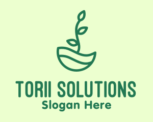 Green Natural Eco Plant logo design