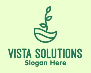 Green Natural Eco Plant logo design