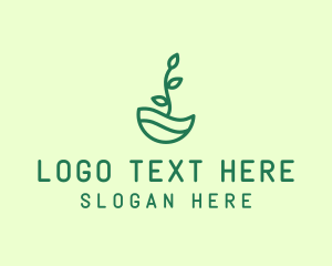 Green Natural Eco Plant logo design