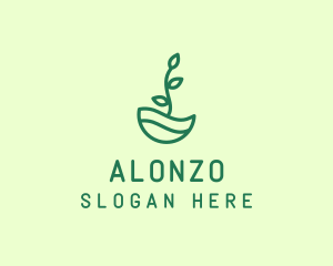 Green Natural Eco Plant logo design