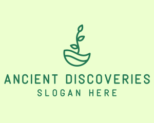 Green Natural Eco Plant logo design