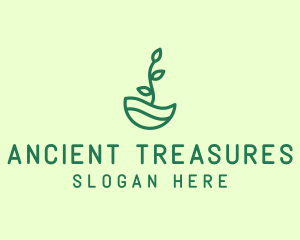 Green Natural Eco Plant logo design