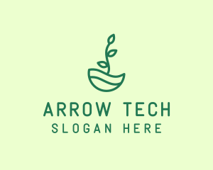 Green Natural Eco Plant logo design