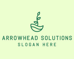 Green Natural Eco Plant logo design