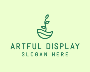 Green Natural Eco Plant logo design