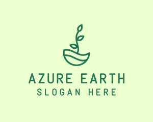 Green Natural Eco Plant logo design