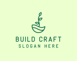 Green Natural Eco Plant logo design