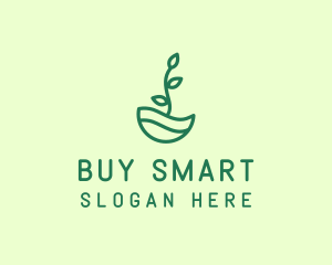 Green Natural Eco Plant logo design