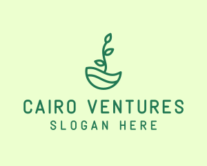 Green Natural Eco Plant logo design