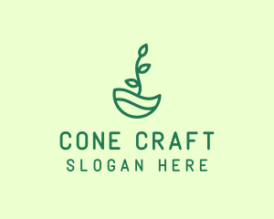 Green Natural Eco Plant logo design