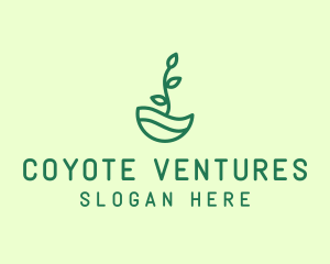 Green Natural Eco Plant logo design