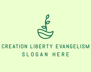 Green Natural Eco Plant logo design