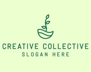 Green Natural Eco Plant logo design