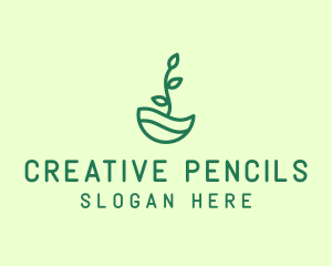 Green Natural Eco Plant logo design