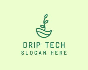 Green Natural Eco Plant logo design