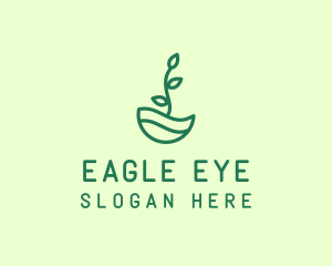 Green Natural Eco Plant logo design