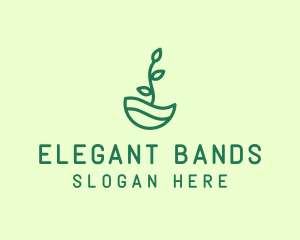 Green Natural Eco Plant logo design