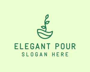 Green Natural Eco Plant logo design