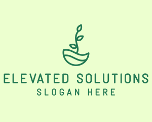 Green Natural Eco Plant logo design