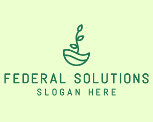 Green Natural Eco Plant logo design