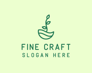 Green Natural Eco Plant logo design