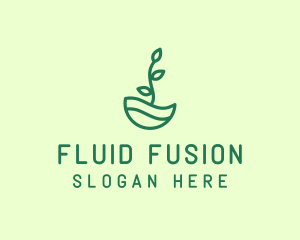 Green Natural Eco Plant logo design