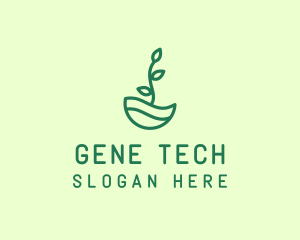 Green Natural Eco Plant logo design