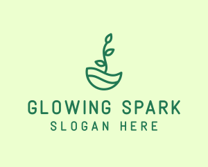 Green Natural Eco Plant logo design