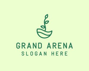 Green Natural Eco Plant logo design