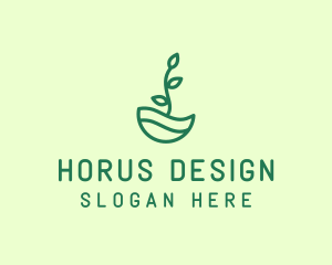 Green Natural Eco Plant logo design