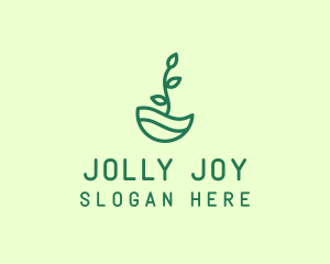 Green Natural Eco Plant logo design