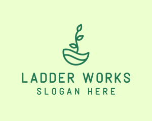 Green Natural Eco Plant logo design