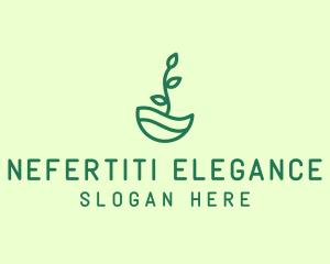 Green Natural Eco Plant logo design