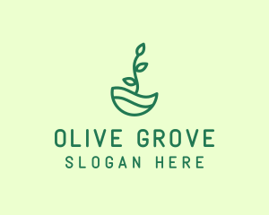 Green Natural Eco Plant logo design