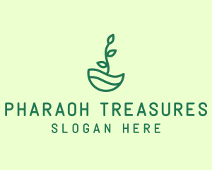 Green Natural Eco Plant logo design