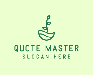 Green Natural Eco Plant logo design