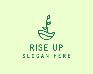 Green Natural Eco Plant logo design