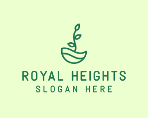 Green Natural Eco Plant logo design