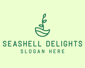 Green Natural Eco Plant logo design